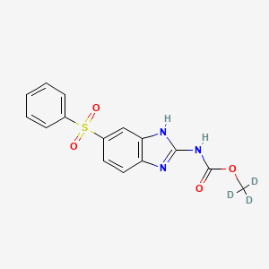 molecular formula C15H13N3O4S B1456438 Fenbendazole sulfone-d3, VETRANAL(TM), analytical standard CAS No. 1228182-49-7