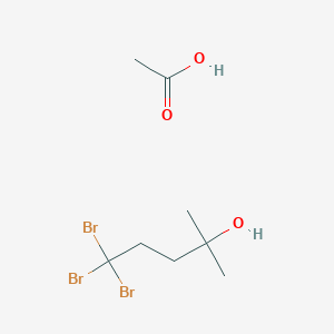 Acetic acid;5,5,5-tribromo-2-methylpentan-2-ol