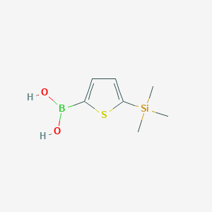 molecular formula C7H13BO2SSi B145644 (5-(三甲基甲硅烷基)噻吩-2-基)硼酸 CAS No. 138983-68-3