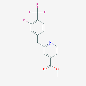 molecular formula C15H11F4NO2 B1456443 Methyl 2-(3-fluoro-4-(trifluoromethyl)benzyl)isonicotinate CAS No. 1251845-25-6