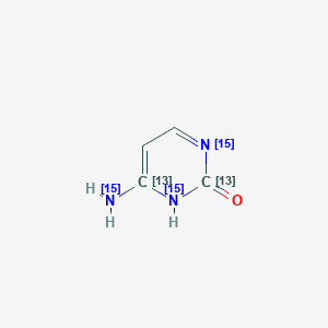 molecular formula C4H5N3O B1456445 胞嘧啶-2,4-13C2,15N3 CAS No. 285978-06-5