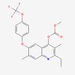 molecular formula C22H20F3NO5 B1456449 氟美托奎 CAS No. 875775-74-9