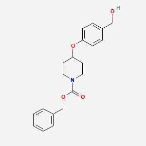 molecular formula C20H23NO4 B1456450 Benzyl 4-[4-(hydroxymethyl)phenoxy]piperidine-1-carboxylate CAS No. 1203600-49-0