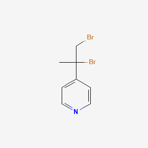 molecular formula C8H9Br2N B1456458 4-(1,2-二溴丙基)吡啶 CAS No. 1331964-55-6