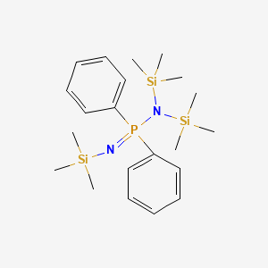 molecular formula C21H37N2PSi3 B14564606 Phosphinimidic amide, P,P-diphenyl-N,N,N'-tris(trimethylsilyl)- CAS No. 61500-31-0