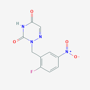 2-[(2-Fluoro-5-nitrophenyl)methyl]-1,2,4-triazine-3,5(2H,4H)-dione