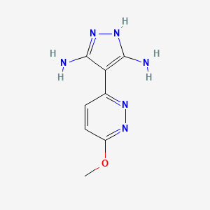 4-(6-Methoxypyridazin-3-yl)-1H-pyrazole-3,5-diamine