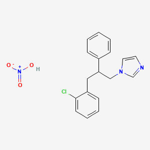 1-[3-(2-Chlorophenyl)-2-phenylpropyl]imidazole;nitric acid