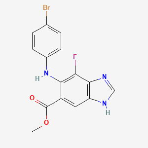 Methyl 6-((4-bromophenyl)amino)-7-fluoro-1H-benzo[d]imidazole-5-carboxylate