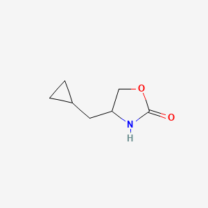 molecular formula C7H11NO2 B1456479 4-(Cyclopropylmethyl)-1,3-oxazolidin-2-one CAS No. 1822766-51-7
