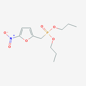 molecular formula C11H18NO6P B14564797 Dipropyl [(5-nitrofuran-2-yl)methyl]phosphonate CAS No. 61736-84-3