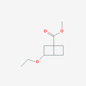 molecular formula C10H16O3 B14564800 Methyl 3-ethoxybicyclo[2.2.0]hexane-1-carboxylate CAS No. 62025-00-7