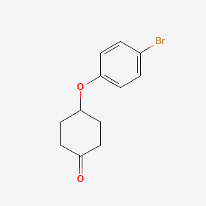 molecular formula C12H13BrO2 B1456482 4-(4-Bromophenoxy)cyclohexanone CAS No. 1312478-74-2
