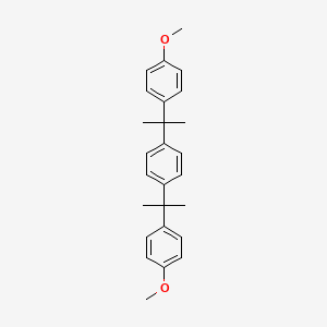 molecular formula C26H30O2 B14564850 Benzene, 1,4-bis[1-(4-methoxyphenyl)-1-methylethyl]- CAS No. 61907-80-0