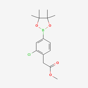 molecular formula C15H20BClO4 B1456486 2-(2-氯-4-(4,4,5,5-四甲基-1,3,2-二氧杂硼环-2-基)苯基)乙酸甲酯 CAS No. 849934-95-8