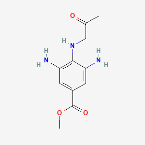 molecular formula C11H15N3O3 B14564867 Methyl 3,5-diamino-4-[(2-oxopropyl)amino]benzoate CAS No. 61544-98-7