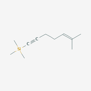 molecular formula C11H20Si B14564869 Silane, trimethyl(6-methyl-5-hepten-1-ynyl)- CAS No. 61685-11-8