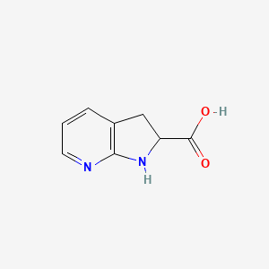 molecular formula C8H8N2O2 B1456489 2,3-二氢-1H-吡咯并[2,3-b]吡啶-2-羧酸 CAS No. 1616337-50-8