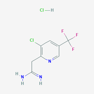molecular formula C8H8Cl2F3N3 B1456498 2-(3-氯-5-三氟甲基-吡啶-2-基)-乙酰胺；盐酸盐 CAS No. 1332495-31-4