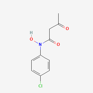 molecular formula C10H10ClNO3 B14565009 Butanamide, N-(4-chlorophenyl)-N-hydroxy-3-oxo- CAS No. 61563-98-2