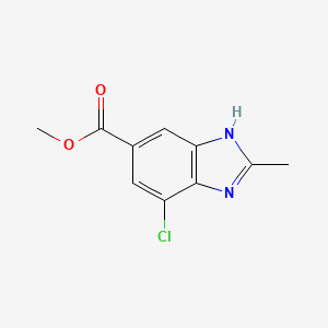 B1456501 methyl 7-chloro-2-methyl-1H-benzo[d]imidazole-5-carboxylate CAS No. 952512-22-0