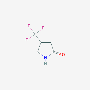 molecular formula C5H6F3NO B1456503 4-(三氟甲基)吡咯烷-2-酮 CAS No. 664304-83-0