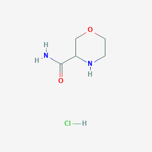 molecular formula C5H11ClN2O2 B1456506 吗啉-3-甲酸酰胺盐酸盐 CAS No. 1101822-34-7