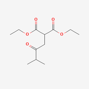 molecular formula C12H20O5 B14565122 Propanedioic acid, (3-methyl-2-oxobutyl)-, diethyl ester CAS No. 61337-00-6