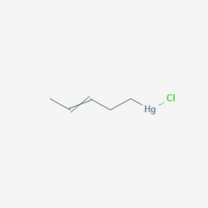 molecular formula C5H9ClHg B14565150 Chloro(pent-3-en-1-yl)mercury CAS No. 61704-79-8