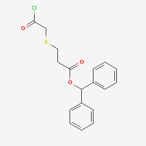 molecular formula C18H17ClO3S B14565167 Diphenylmethyl 3-[(2-chloro-2-oxoethyl)sulfanyl]propanoate CAS No. 61807-82-7