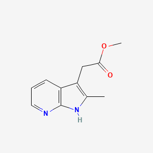 B1456518 methyl 2-(2-methyl-1H-pyrrolo[2,3-b]pyridin-3-yl)acetate CAS No. 7546-52-3