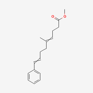 molecular formula C17H22O2 B14565184 Methyl 5-methyl-9-phenylnona-4,8-dienoate CAS No. 61618-95-9