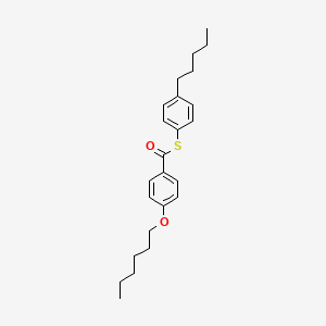 molecular formula C24H32O2S B14565198 S-(4-Pentylphenyl) 4-(hexyloxy)benzene-1-carbothioate CAS No. 61518-98-7