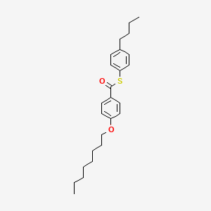 molecular formula C25H34O2S B14565224 S-(4-Butylphenyl) 4-(octyloxy)benzene-1-carbothioate CAS No. 61519-04-8