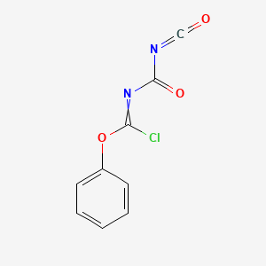 molecular formula C9H5ClN2O3 B14565256 Phenyl (isocyanatocarbonyl)carbonochloridimidate CAS No. 61854-07-7