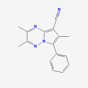 Pyrrolo[1,2-b][1,2,4]triazine-8-carbonitrile, 2,3,7-trimethyl-6-phenyl-