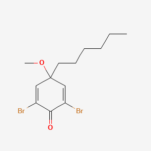 2,6-Dibromo-4-hexyl-4-methoxycyclohexa-2,5-dien-1-one