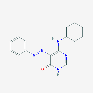 6-(Cyclohexylamino)-5-(2-phenylhydrazinylidene)pyrimidin-4(5H)-one