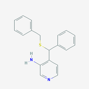 4-[(Benzylsulfanyl)(phenyl)methyl]pyridin-3-amine