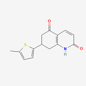 molecular formula C14H13NO2S B1456540 7-(5-methyl-2-thienyl)-7,8-dihydroquinoline-2,5(1H,6H)-dione CAS No. 1428139-83-6