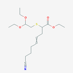 Ethyl 8-cyano-2-[(2,2-diethoxyethyl)sulfanyl]oct-4-enoate