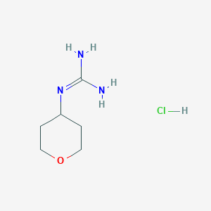 molecular formula C6H14ClN3O B1456552 1-(Oxan-4-yl)guanidine hydrochloride CAS No. 1447606-48-5