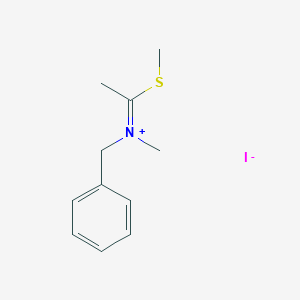 (1E)-N-Benzyl-N-methyl-1-(methylsulfanyl)ethan-1-iminium iodide