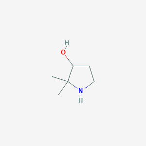 molecular formula C6H13NO B1456554 2,2-Dimethylpyrrolidin-3-ol CAS No. 1369250-18-9