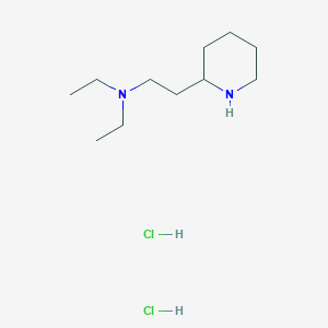 molecular formula C11H26Cl2N2 B1456559 n,n-Diethyl-2-(2-piperidinyl)-1-ethanamine dihydrochloride CAS No. 1219980-63-8