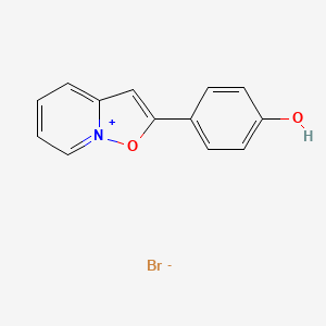 2-(4-Hydroxyphenyl)[1,2]oxazolo[2,3-a]pyridin-8-ium bromide