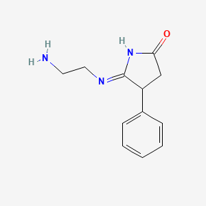 2H-Pyrrol-2-one, 5-[(2-aminoethyl)amino]-3,4-dihydro-4-phenyl-