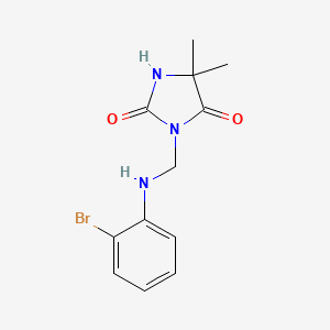 3-[(2-Bromoanilino)methyl]-5,5-dimethylimidazolidine-2,4-dione