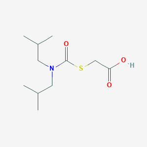 {[Bis(2-methylpropyl)carbamoyl]sulfanyl}acetic acid