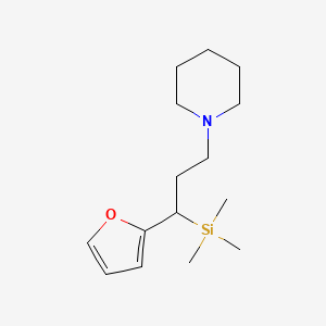 1-[3-(Furan-2-yl)-3-(trimethylsilyl)propyl]piperidine